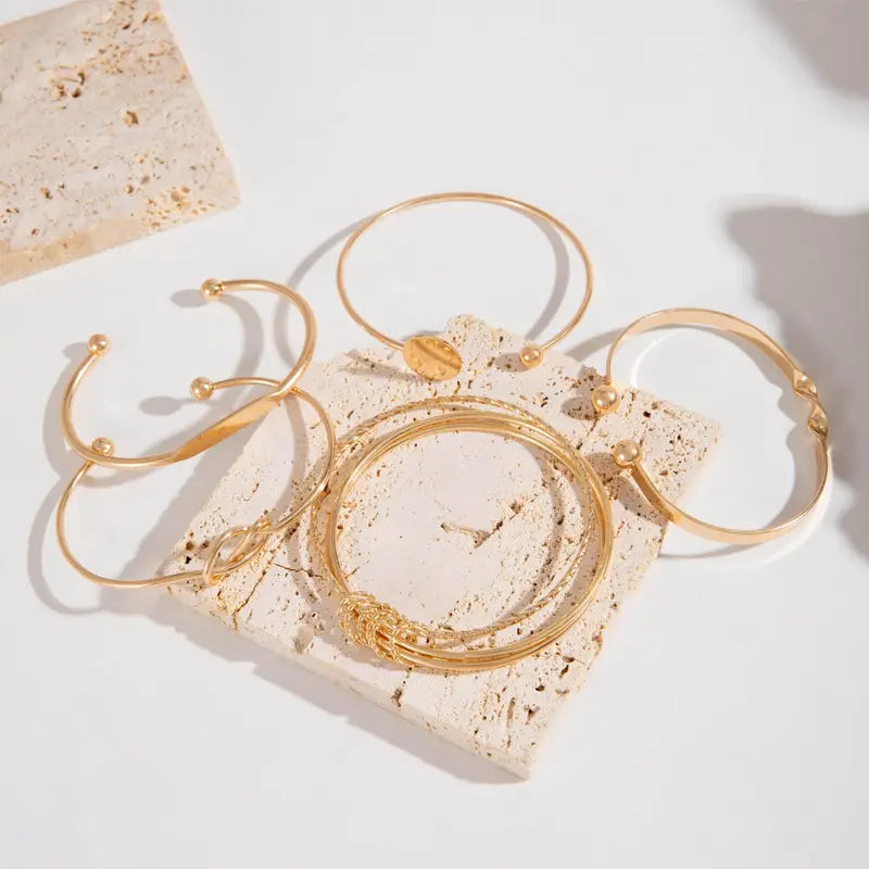 Knotted™ | 18K Gouden Elegance Armbandenset