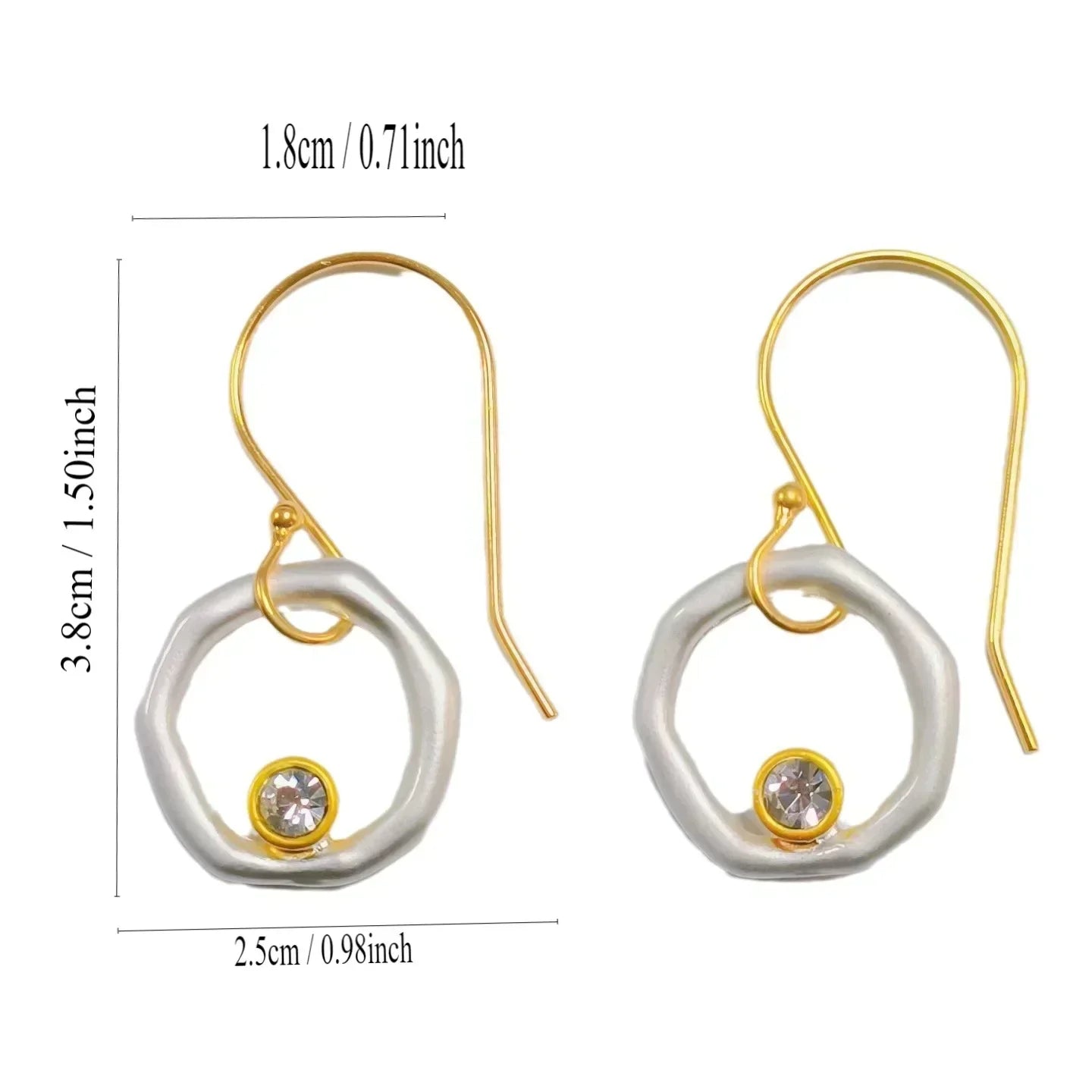 Aurielle™ | Vintage Zirkonia Oorbellen in Goud & Zilver