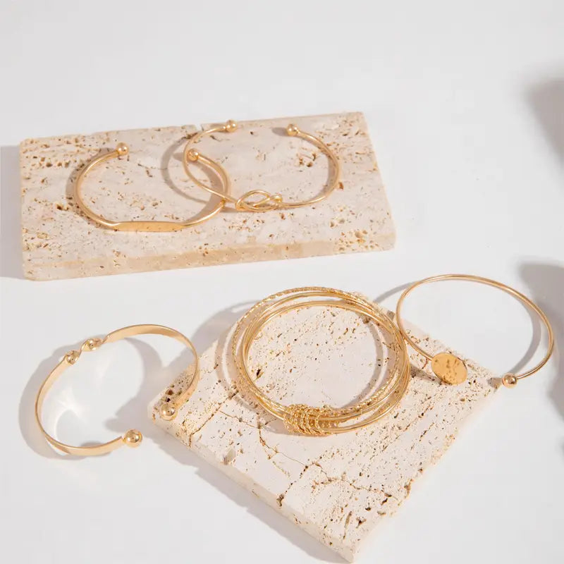 Knotted™ | 18K Gouden Elegance Armbandenset