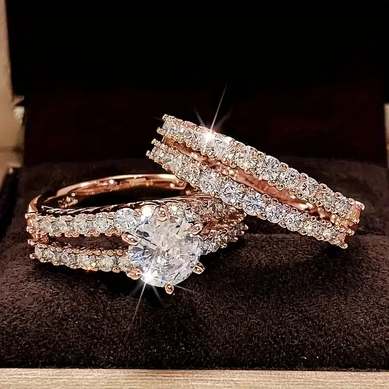 Eterna™ | 18K Gouden Radiance Ringenset