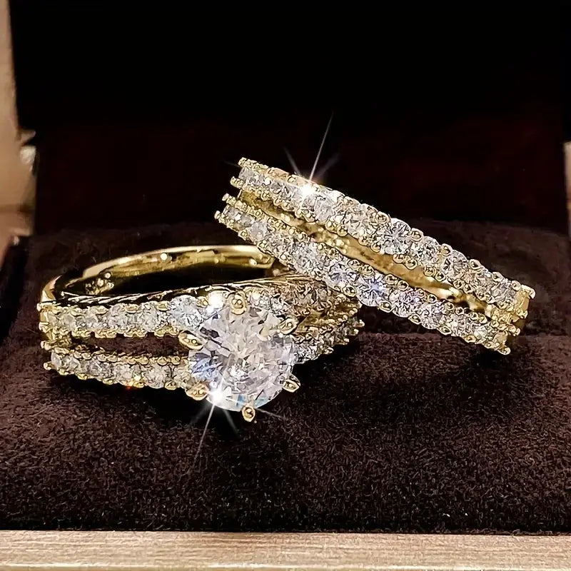 Eterna™ | 18K Gouden Radiance Ringenset