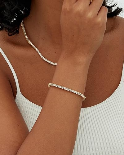 Lustra™ | 18K Gouden Moissaniet Tennisarmband