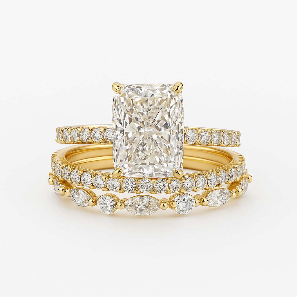Jaily™ | 18K Gouden 3-delige Trouwringenset