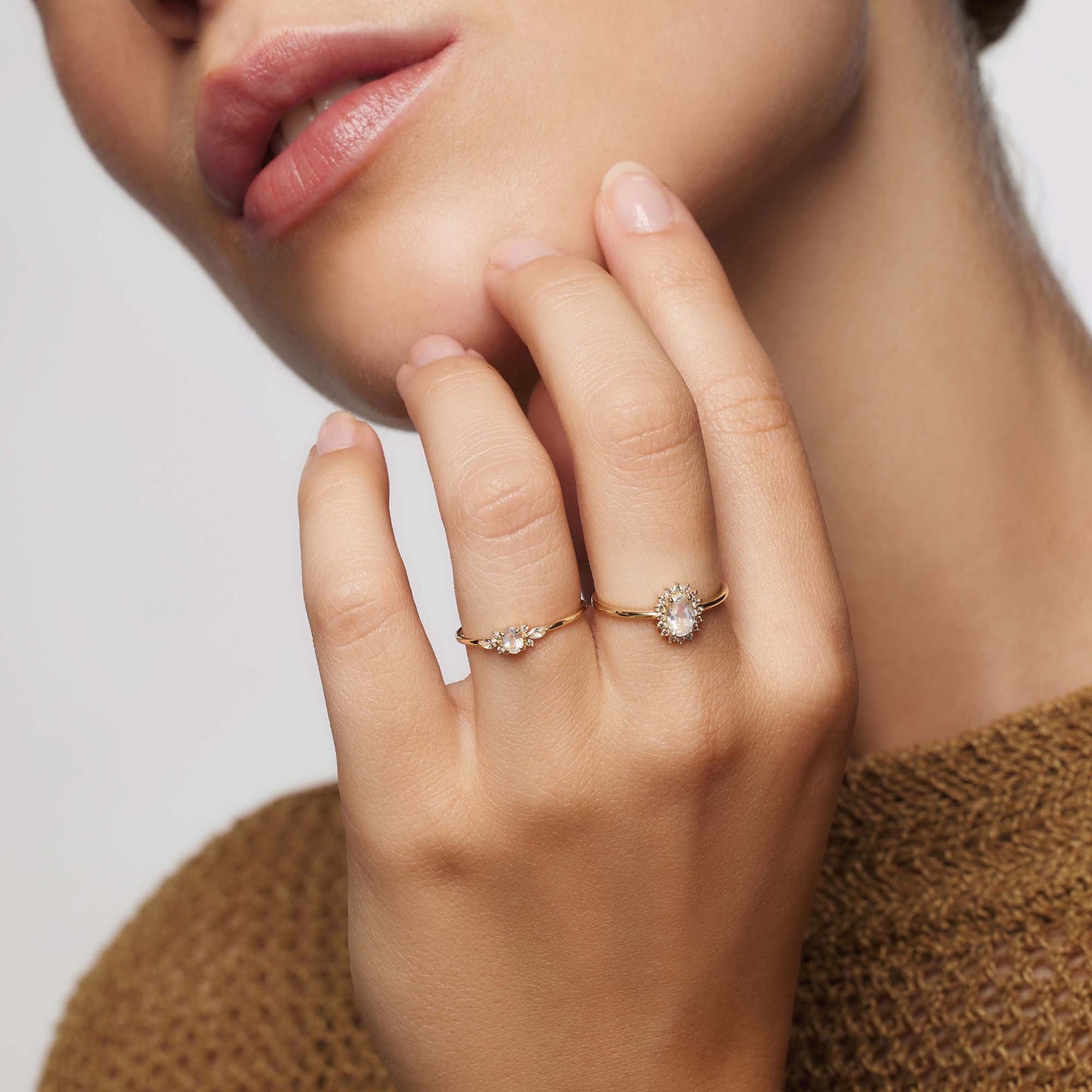 Muse™ | 14K Gouden Maansteen Ring