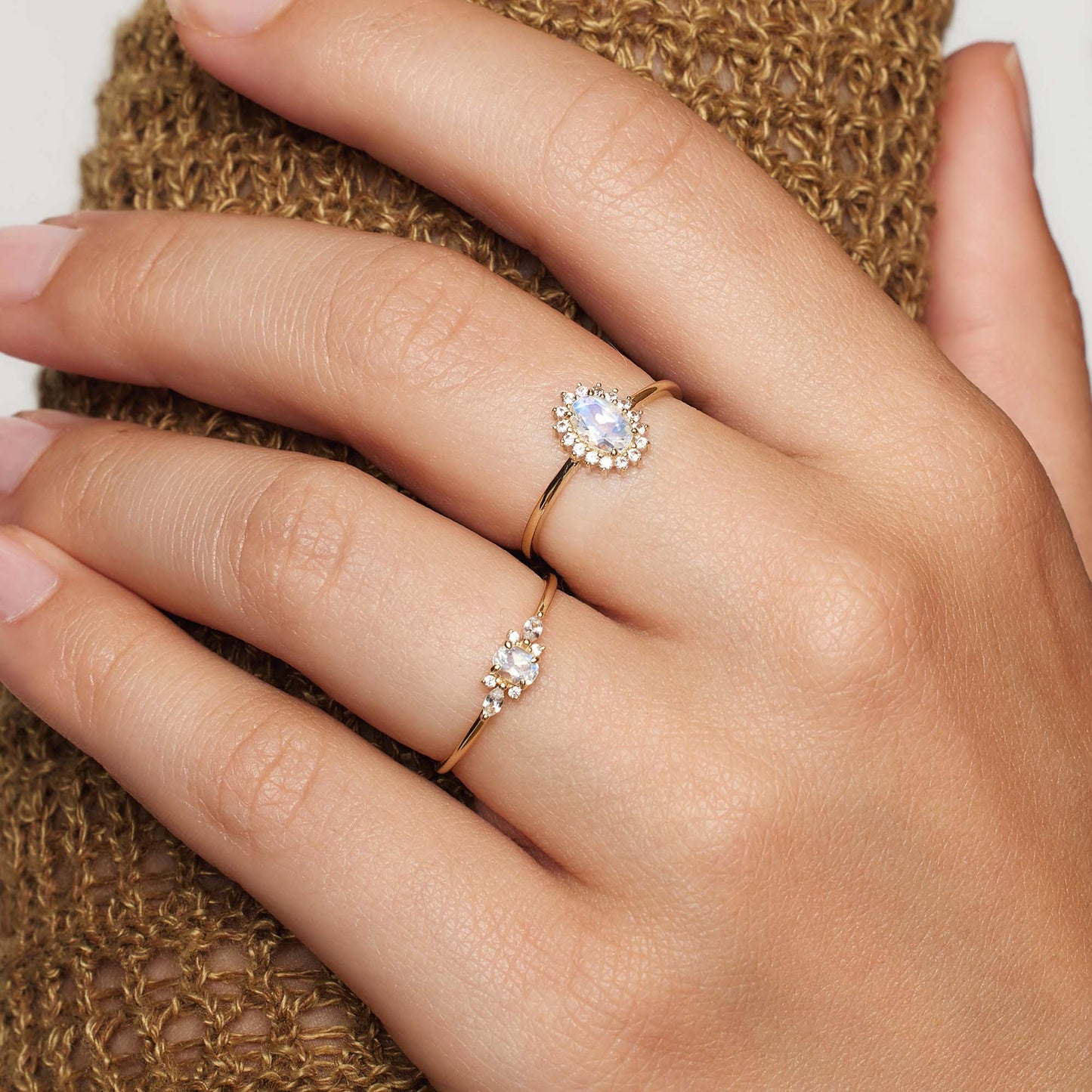Muse™ | 14K Gouden Maansteen Ring