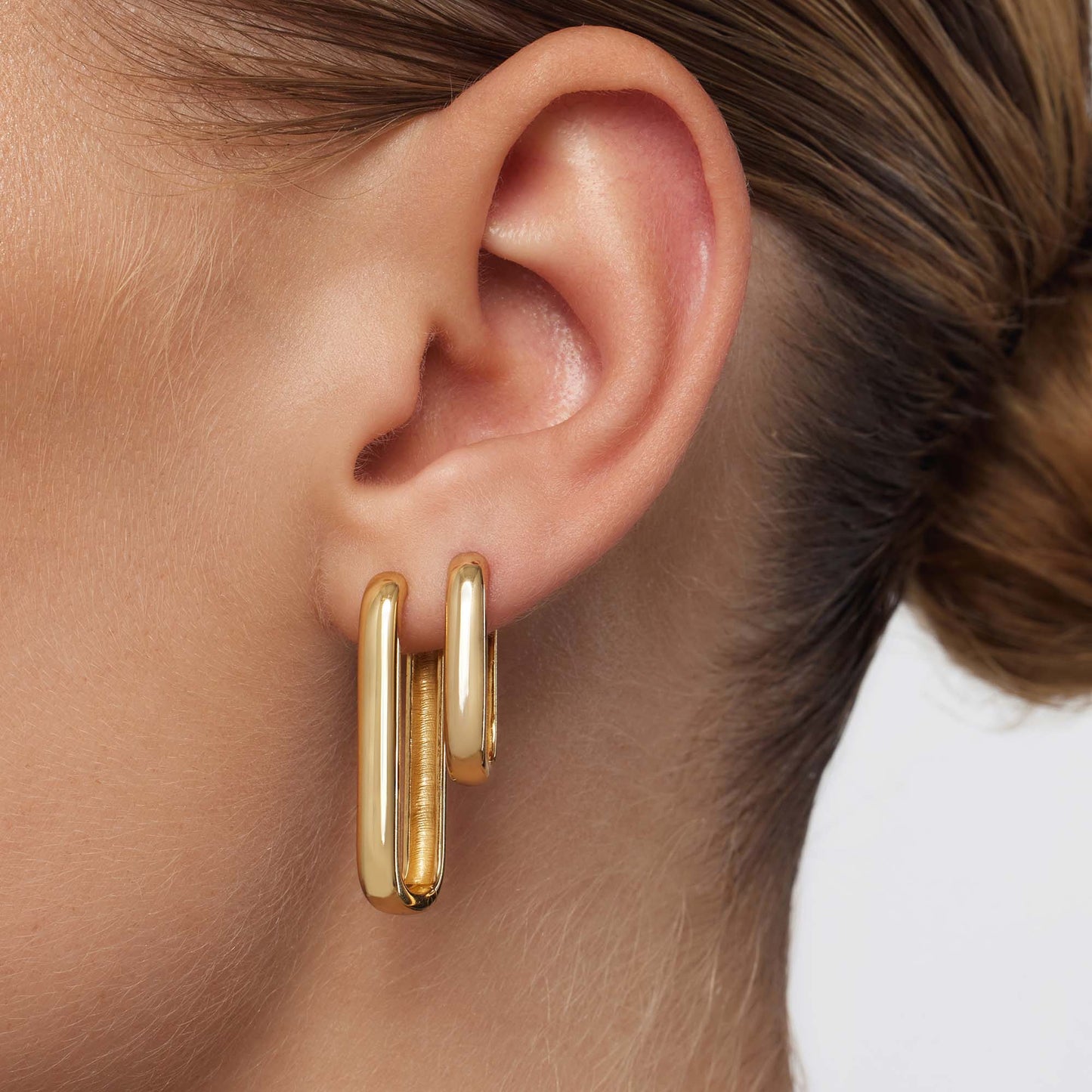 Icona™ | 18K Gouden Grote Hoepeloorbellen