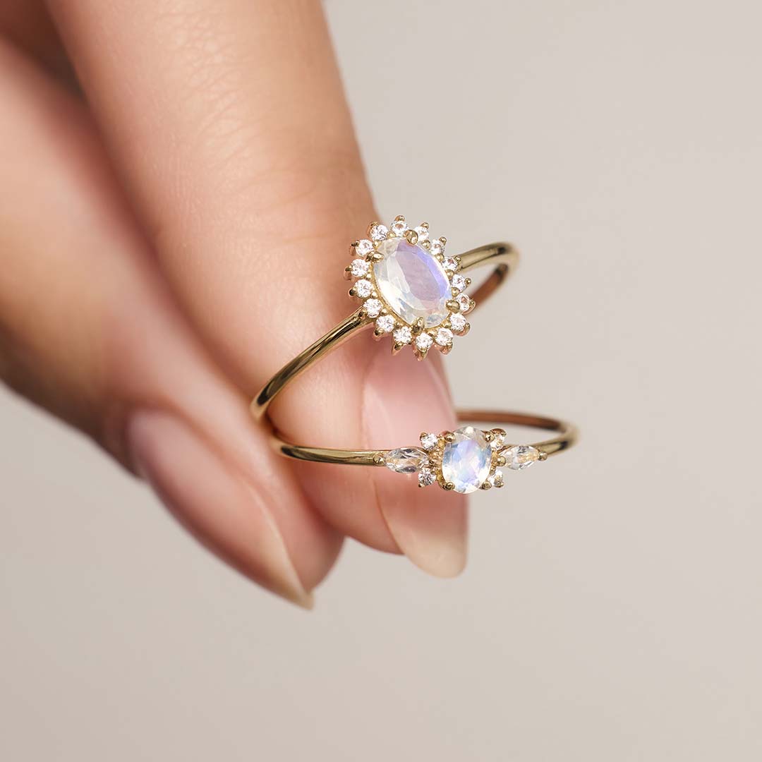 Muse™ | 14K Gouden Maansteen Ring