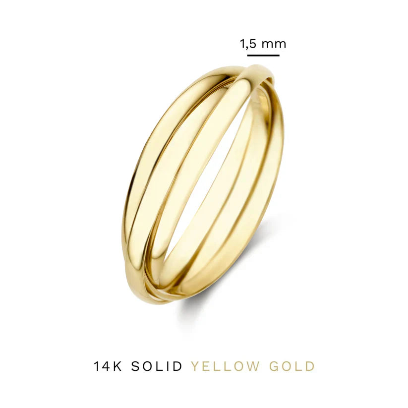Lena™ | 14K Gouden Trielle Ring