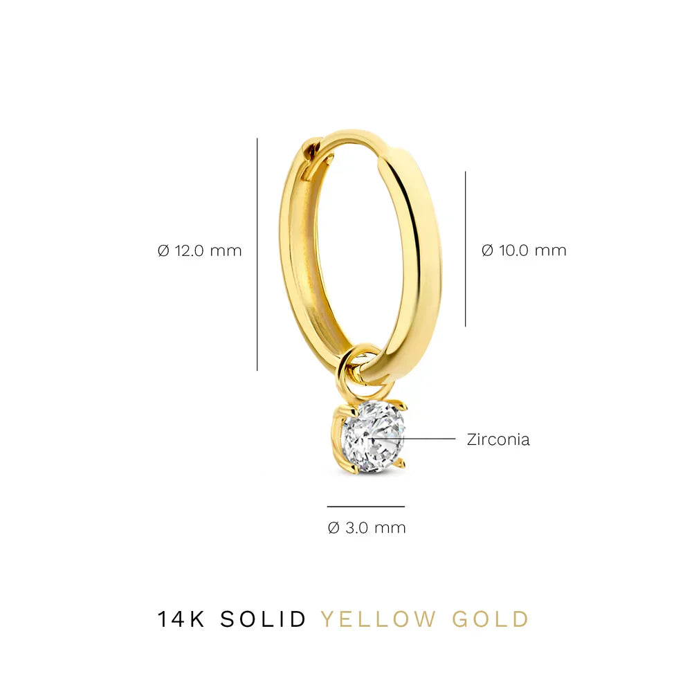 Celeste™ | 14K Gouden Steen Hoepels