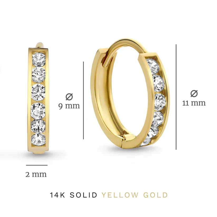 Brillane™ | 14K Gouden Stenen Oorbellenset