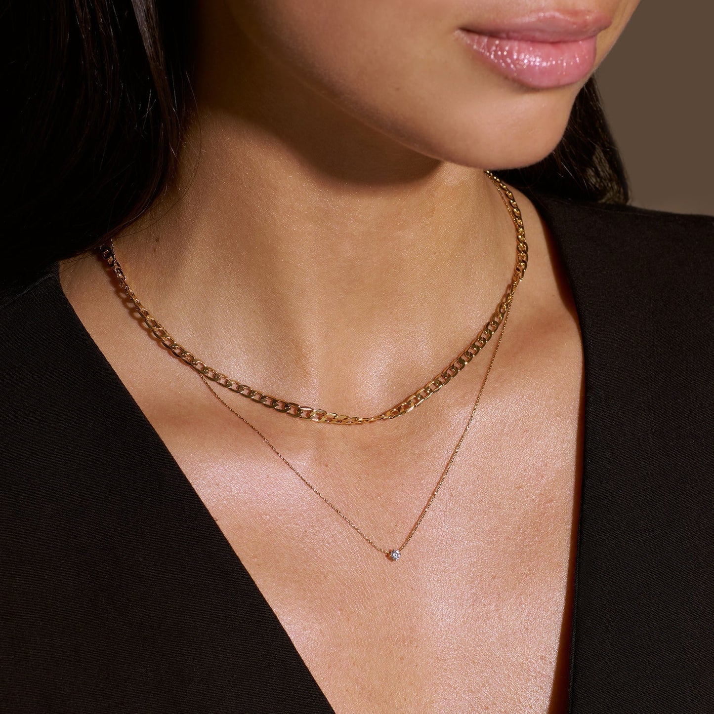 Vero™ | 16K Gouden Platte Schakel Ketting