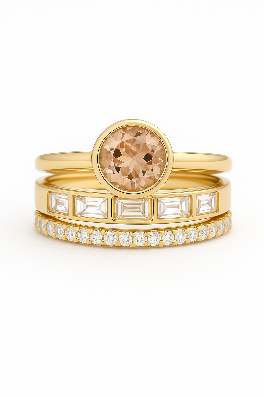 Elegant™ | Dames Gouden Ring met Kristallen Inleg
