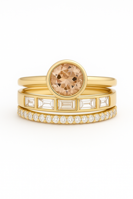 Elegant™ | Dames Gouden Ring met Kristallen Inleg