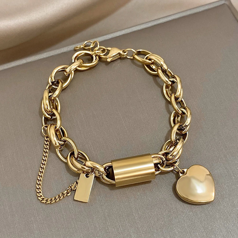 Heartened™ | 18K Gouden Chunky Armband