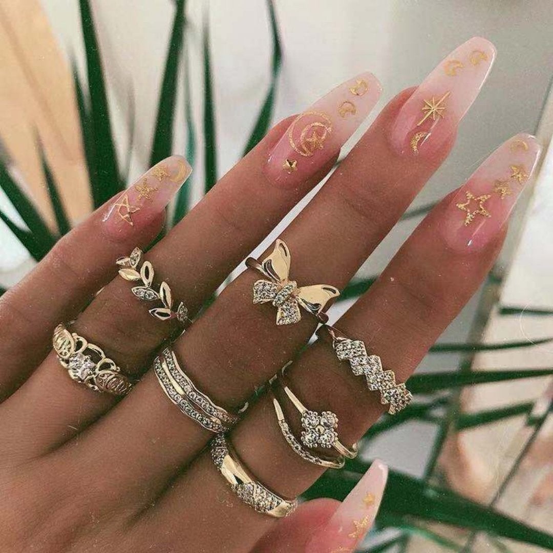 Alisa™ | Unieke Handgemaakte Zilveren Ringen Set