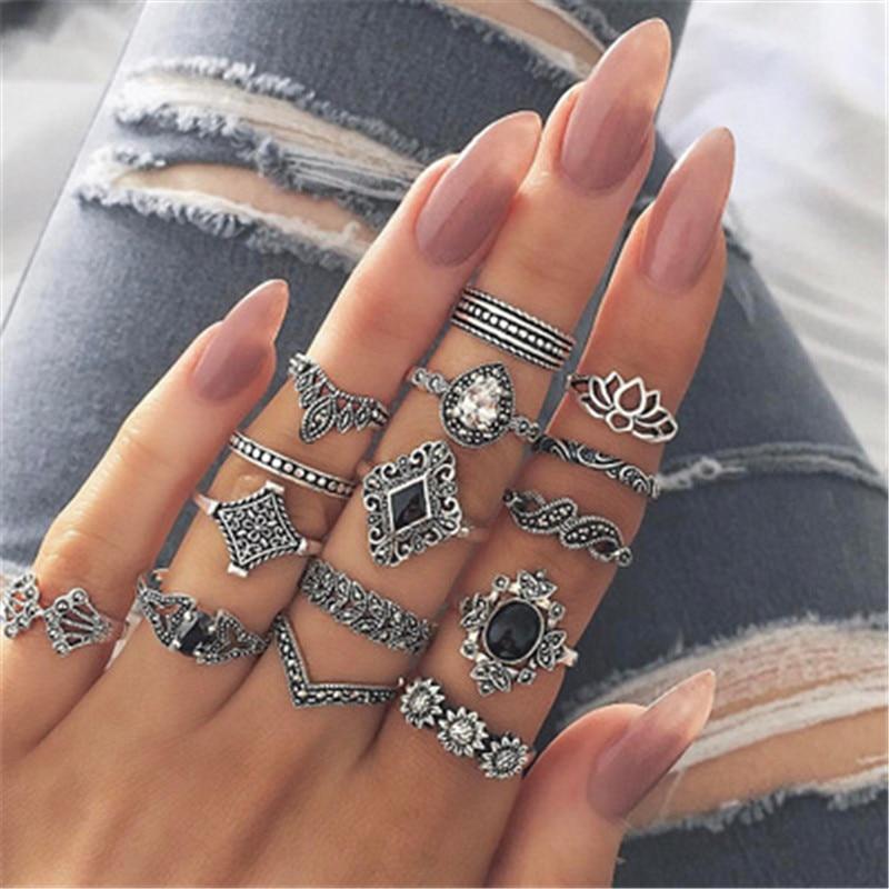 Alisa™ | Unieke Handgemaakte Zilveren Ringen Set