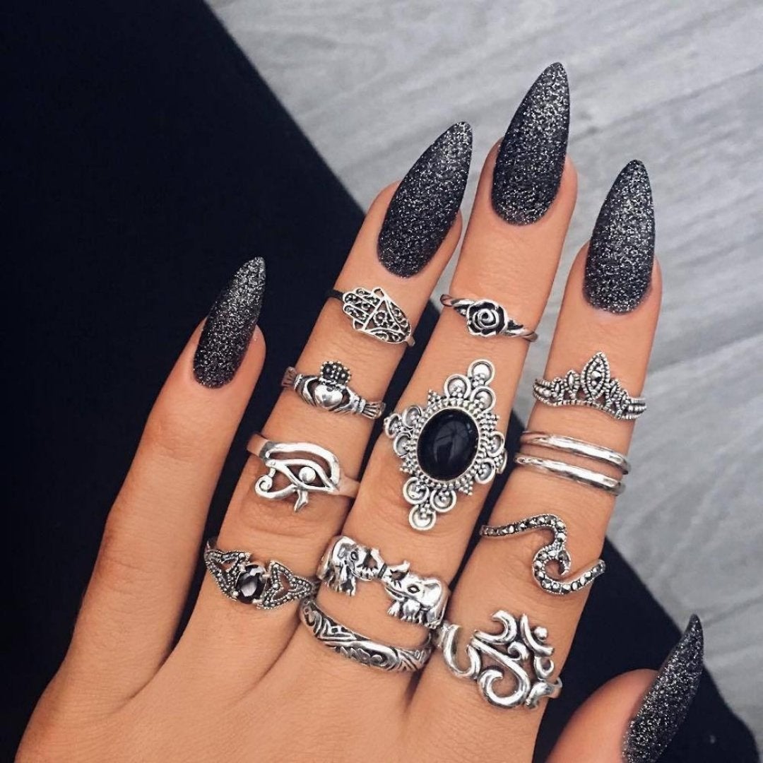 Alisa™ | Unieke Handgemaakte Zilveren Ringen Set