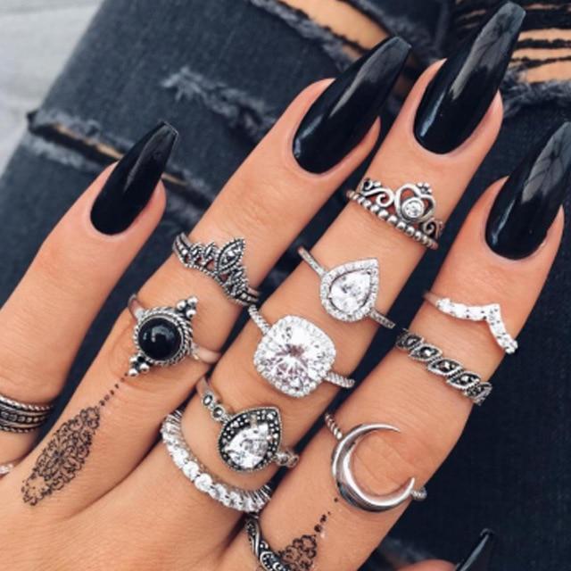 Alisa™ | Unieke Handgemaakte Zilveren Ringen Set