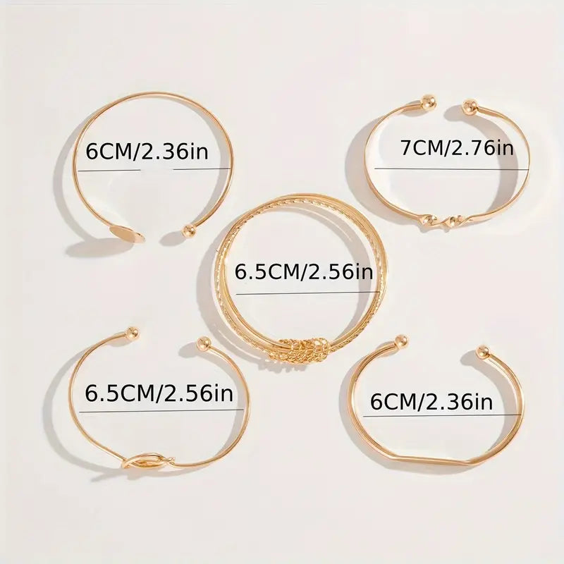Knotted™ | 18K Gouden Elegance Armbandenset