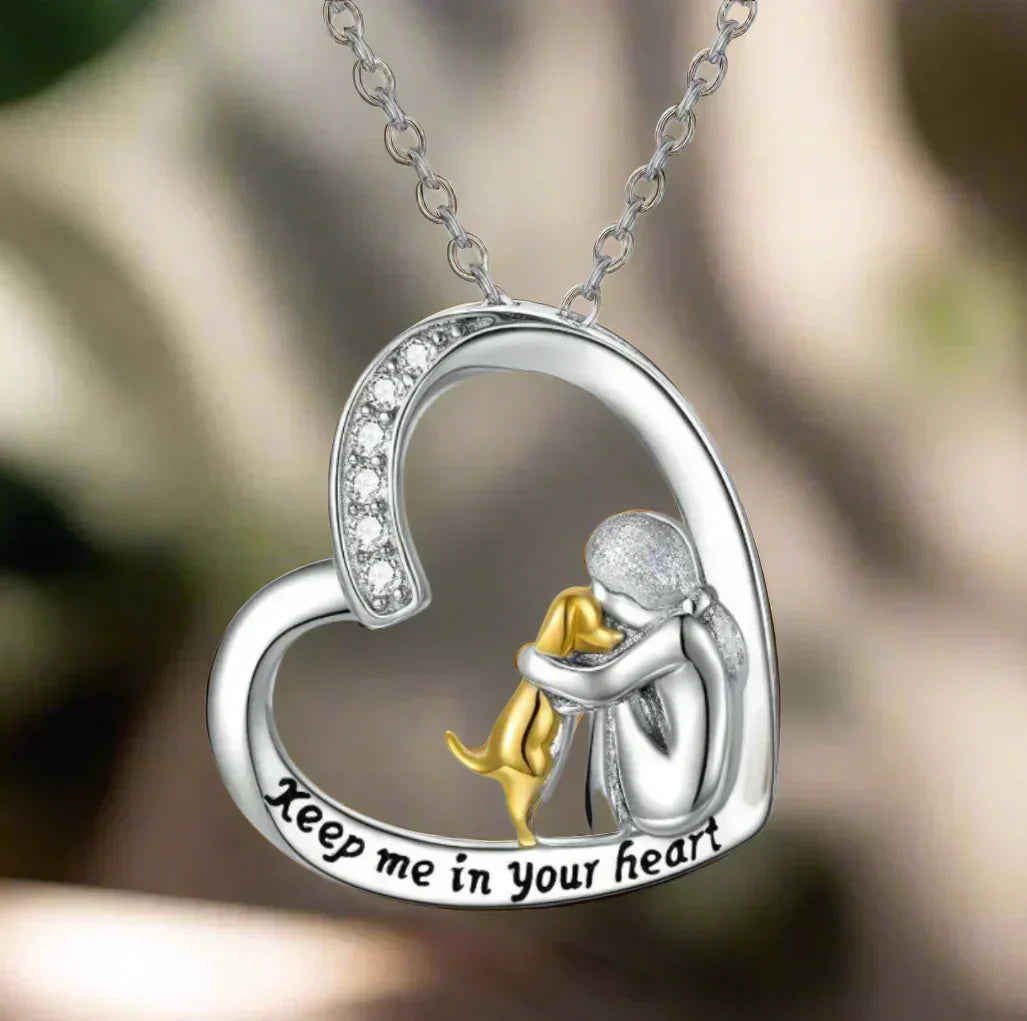 Cantrice™ | 925 Zilveren Hart & Hond Ketting