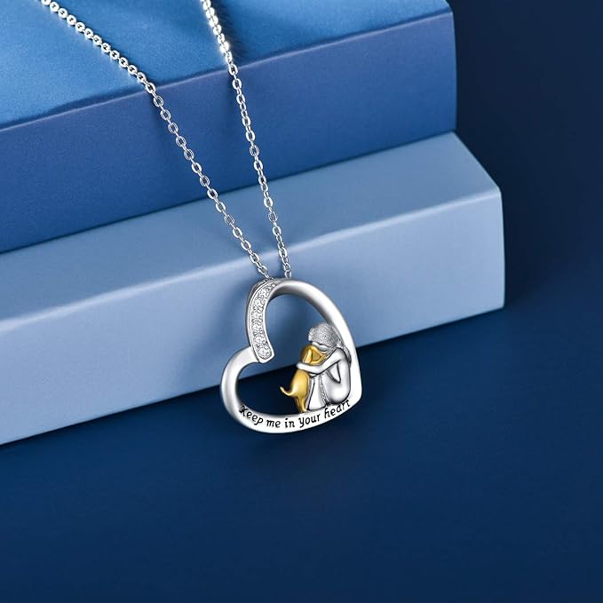 Cantrice™ | 925 Zilveren Hart & Hond Ketting
