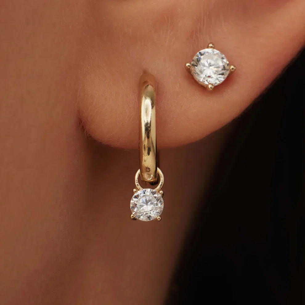 Celeste™ | 14K Gouden Steen Hoepels