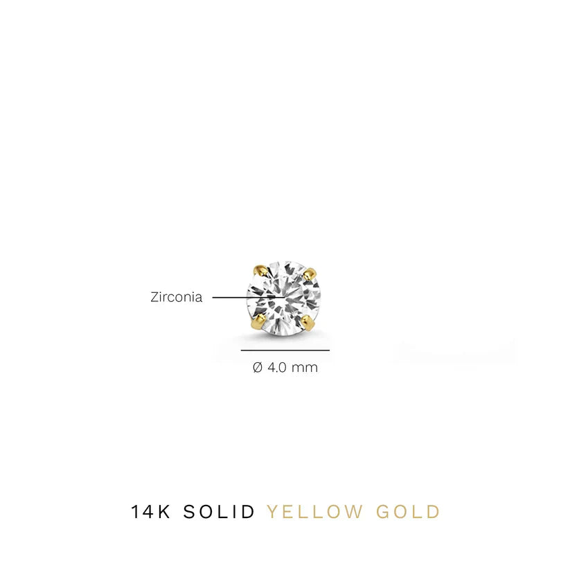 Larmes™ | 14K Gouden Steenhangers Oorbellen