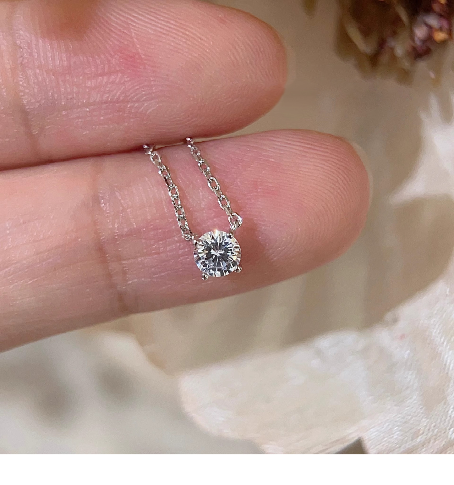 Clea™ | 14K Gouden Moissaniet Steenketting