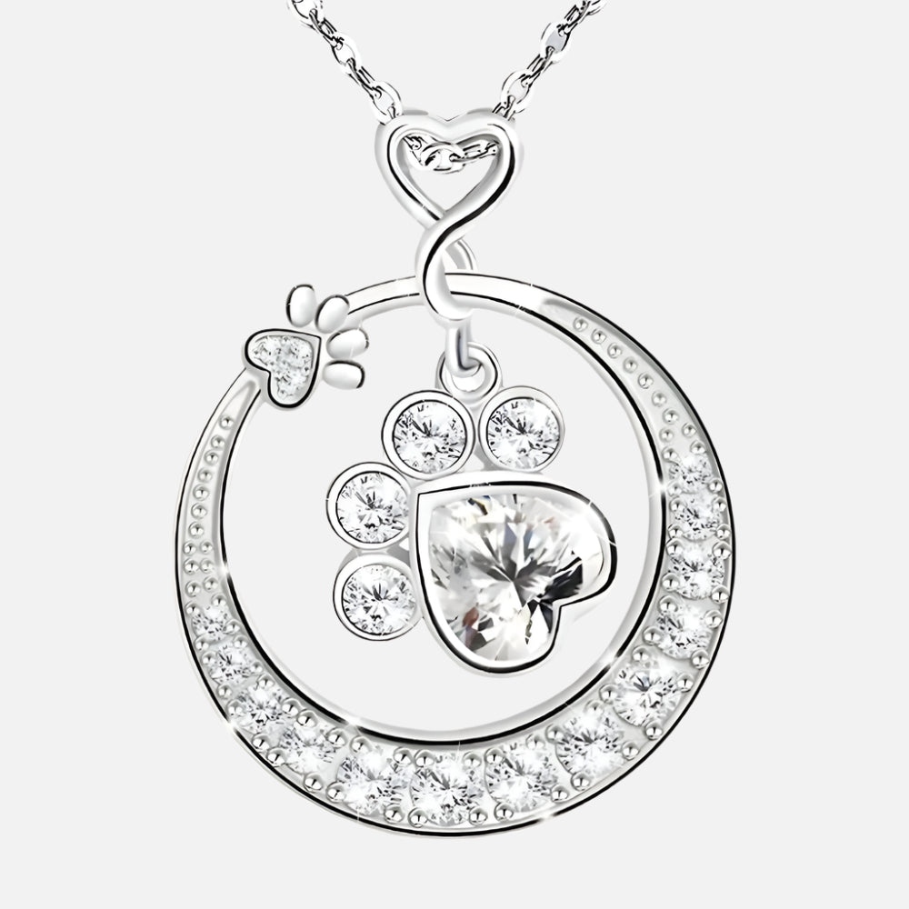 Seaton™ | Zilveren Poot Ketting met Zirconia