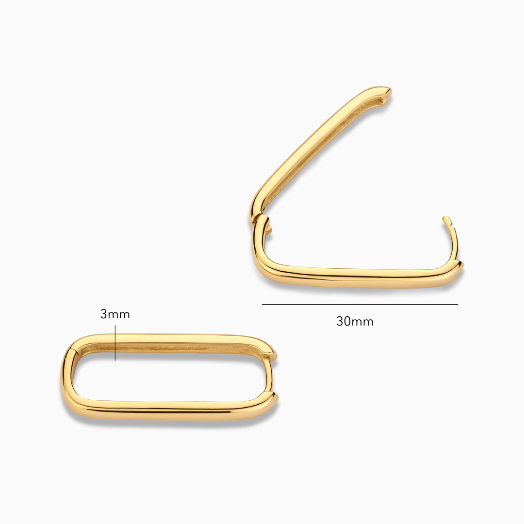 Icona™ | 18K Gouden Grote Hoepeloorbellen