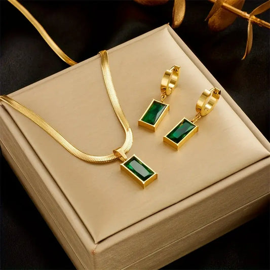 Lunara™ | 18K Gouden Sieradenset