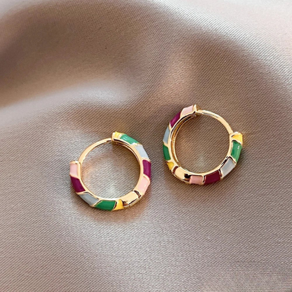 Aurelia™ | Gouden Emaille Oorbellen voor Dames