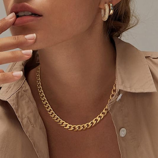 Cavaro™ | 18K Gouden Chunky Cubaanse Schakelketting