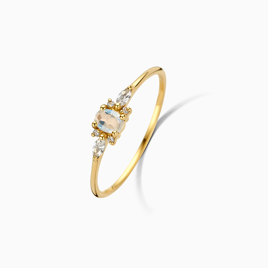 Muse™ | 14K Gouden Maansteen Ring