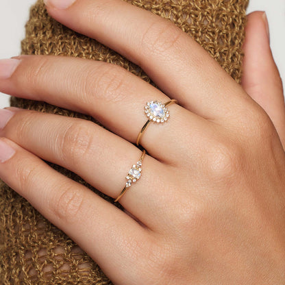 Muse™ | 14K Gouden Maansteen Ring