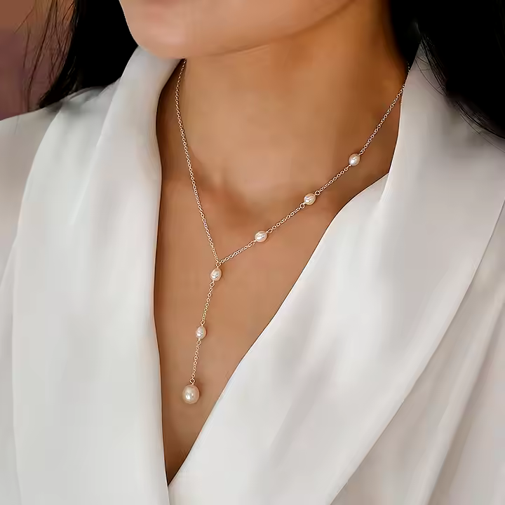 Evelina™ | Vintage Hangende Parelketting