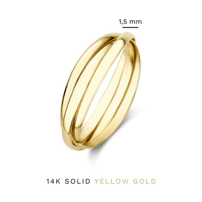 Lena™ | 14K Gouden Trielle Ring