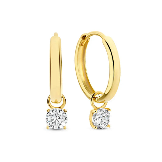 Celeste™ | 14K Gouden Steen Hoepels