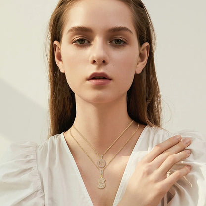 Initiale™ | 18K Gouden Moissaniet Letter Kettingenset
