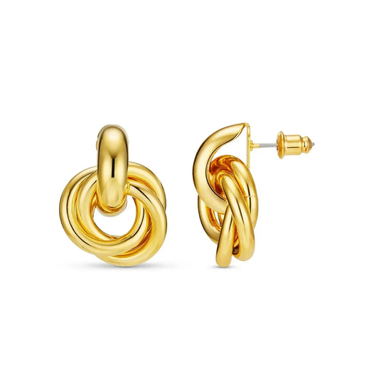 Interlock™ | 14K Gouden Statement Oorbellen