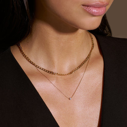 Vero™ | 16K Gouden Platte Schakel Ketting