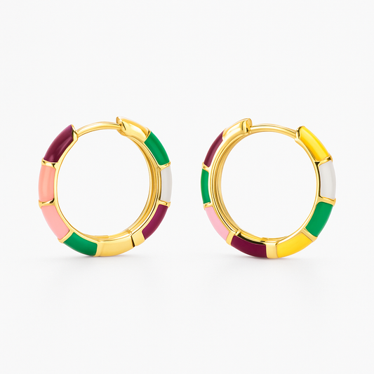Aurelia™ | Gouden Emaille Oorbellen voor Dames