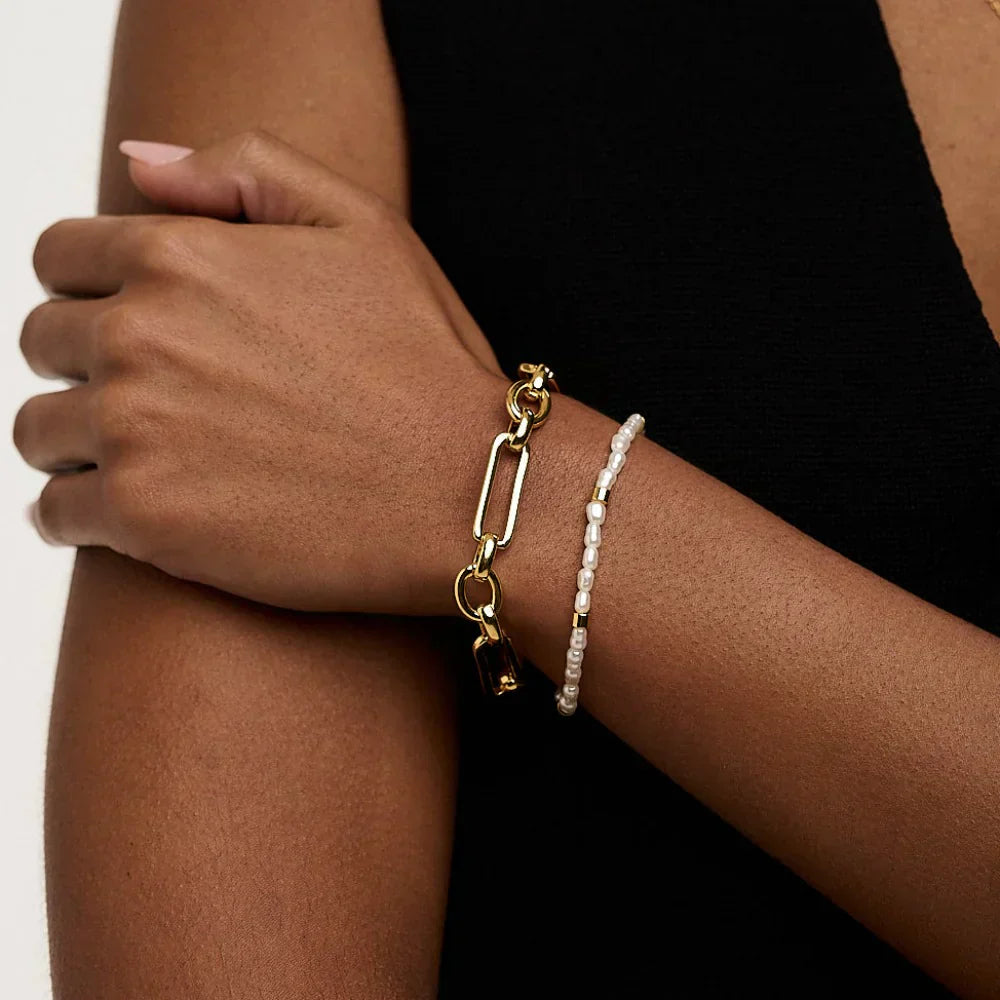 Link™ | 16K Gouden T-Bar Armband