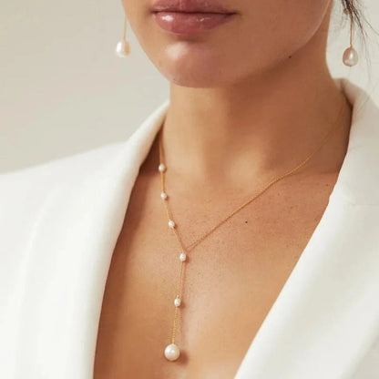 Evelina™ | Vintage Hangende Parelketting