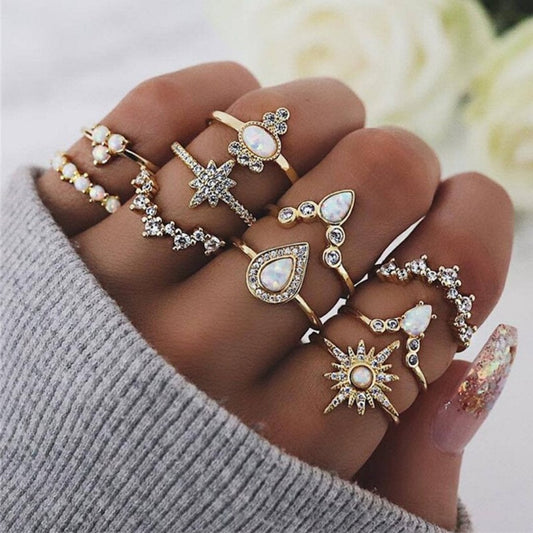 Alisa™ | Unieke Handgemaakte Zilveren Ringen Set