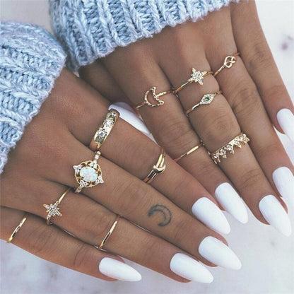 Alisa™ | Unieke Handgemaakte Zilveren Ringen Set