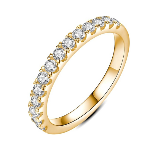 Eterna™ | 18K Gouden Moissaniet Trouwring