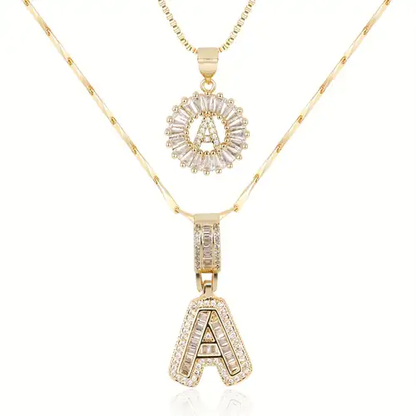 Initiale™ | 18K Gouden Moissaniet Letter Kettingenset