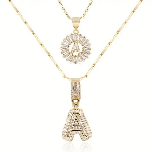 Initiale™ | 18K Gouden Moissaniet Letter Kettingenset
