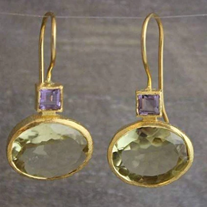 Lustre™ | Vintage Groene Goud Oorbellen